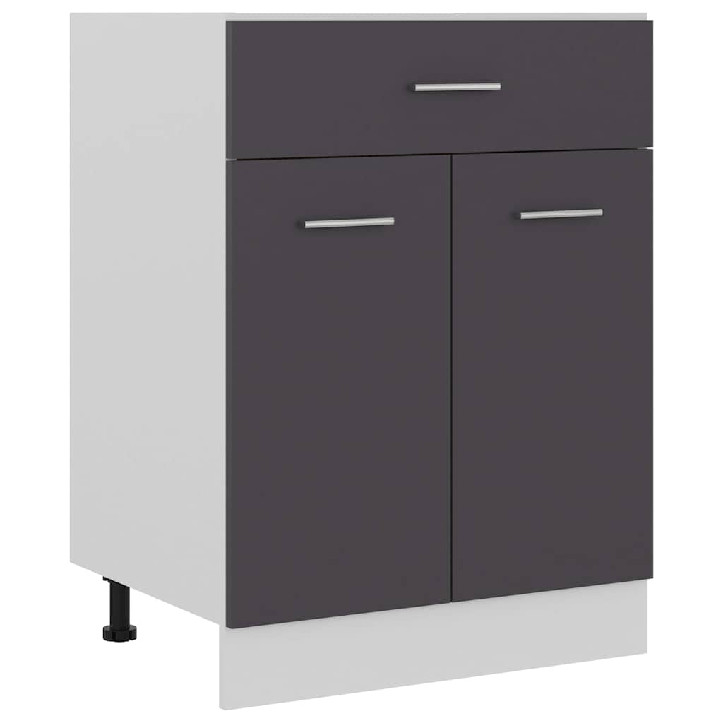 Ντουλάπι με Συρτάρι Lyon Γκρι 60x46x81,5 εκ. Μοριοσανίδα