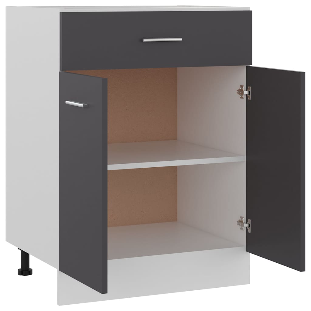Ντουλάπι με Συρτάρι Lyon Γκρι 60x46x81,5 εκ. Μοριοσανίδα