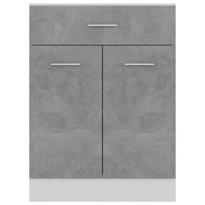 Ντουλάπι με Συρτάρι Γκρι Σκυροδέματος 60x46x81,5 εκ Επεξ. Ξύλο