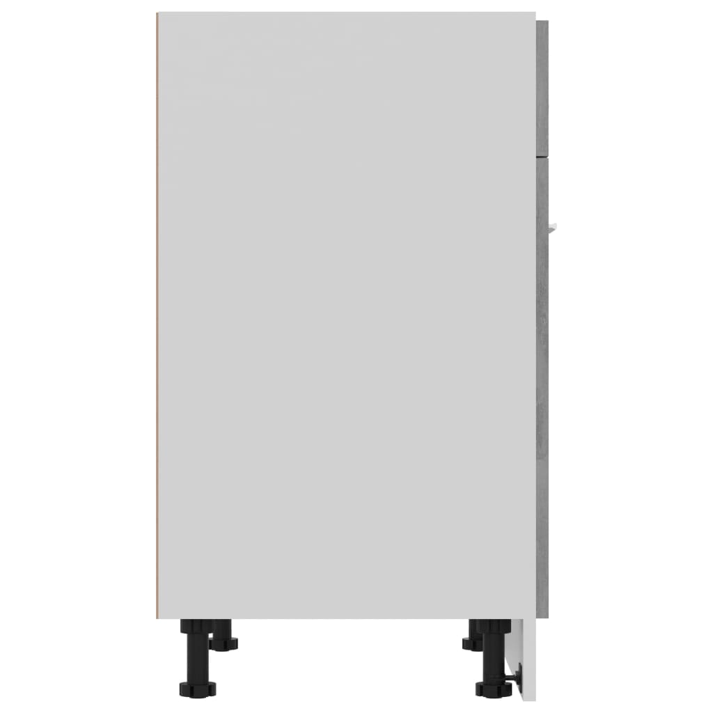 Ντουλάπι με Συρτάρι Γκρι Σκυροδέματος 60x46x81,5 εκ Επεξ. Ξύλο