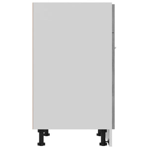 Ντουλάπι με Συρτάρι Γκρι Σκυροδέματος 60x46x81,5 εκ Επεξ. Ξύλο