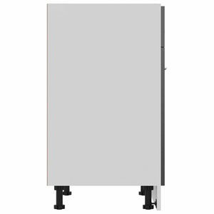 Ντουλάπι με Συρτάρι Lyon Γυαλιστερό Γκρι 60x46x81,5εκ.