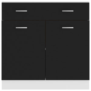 Ντουλάπι με Συρτάρια "Lyon" Μαύρο 80x46x81,5 εκ. από Τεχνητό Ξύλο