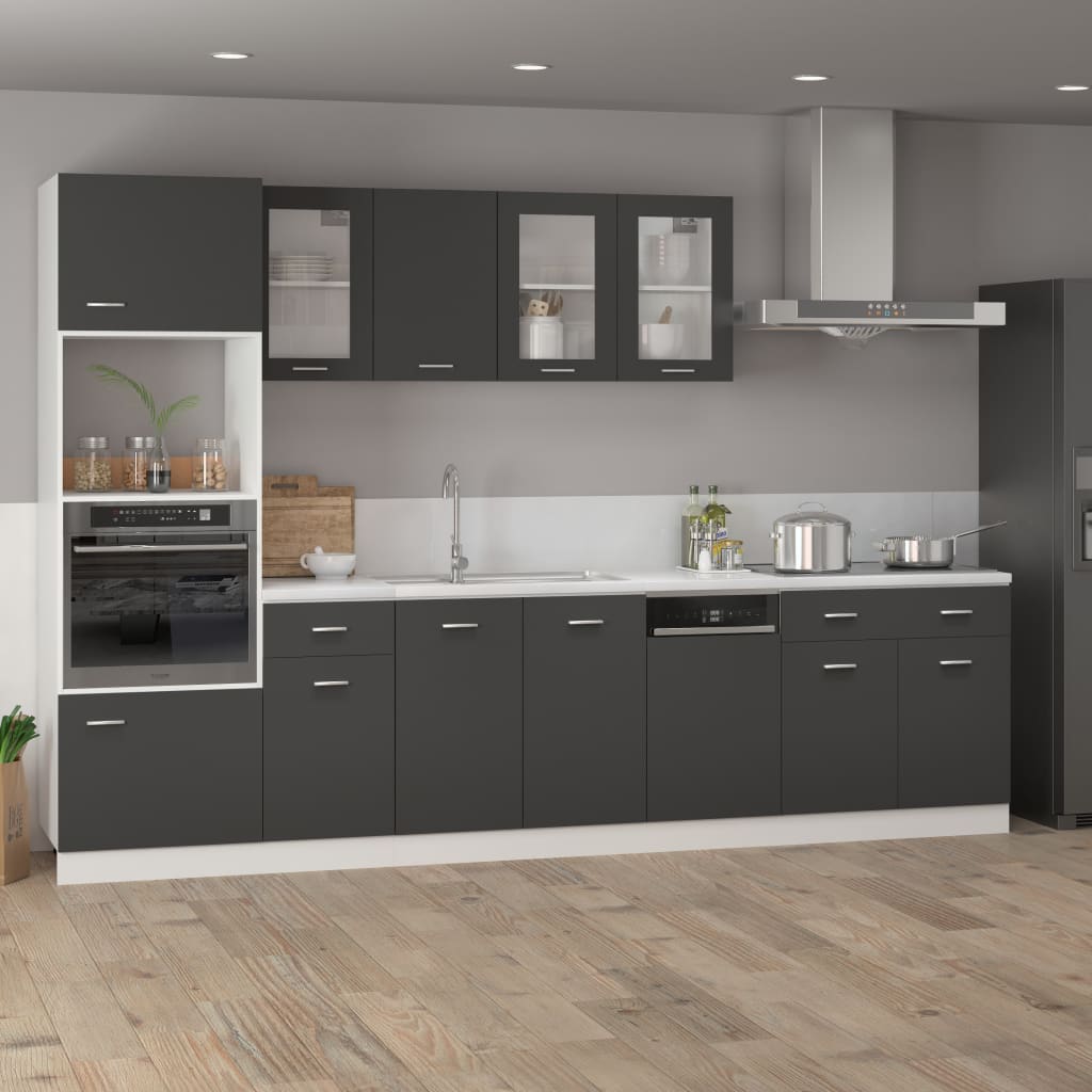 Ντουλάπι με Συρτάρι Lyon Γκρι 80x46x81,5 εκ. Μοριοσανίδα