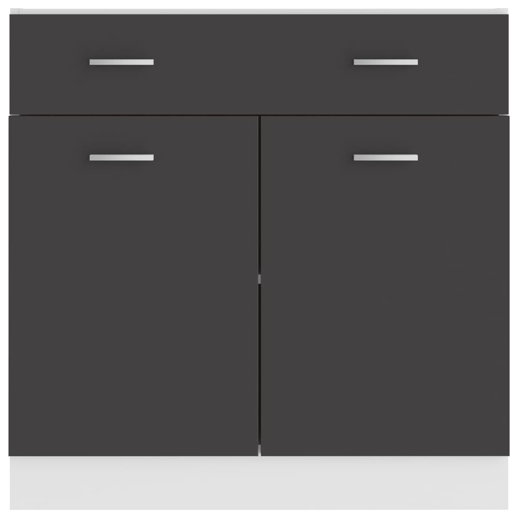 Ντουλάπι με Συρτάρι Lyon Γκρι 80x46x81,5 εκ. Μοριοσανίδα