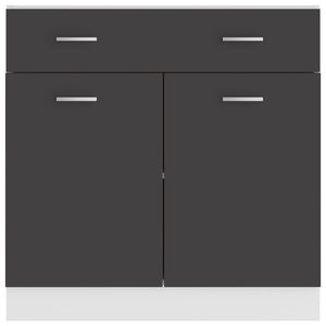 Ντουλάπι με Συρτάρι Lyon Γκρι 80x46x81,5 εκ. Μοριοσανίδα