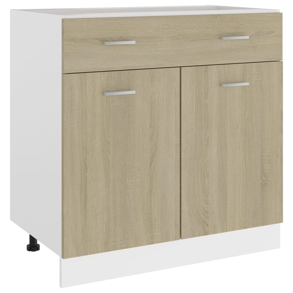 Ντουλάπι με Συρτάρι Sonoma Δρυς 80x46x81,5 εκ. Επεξ. Ξύλο