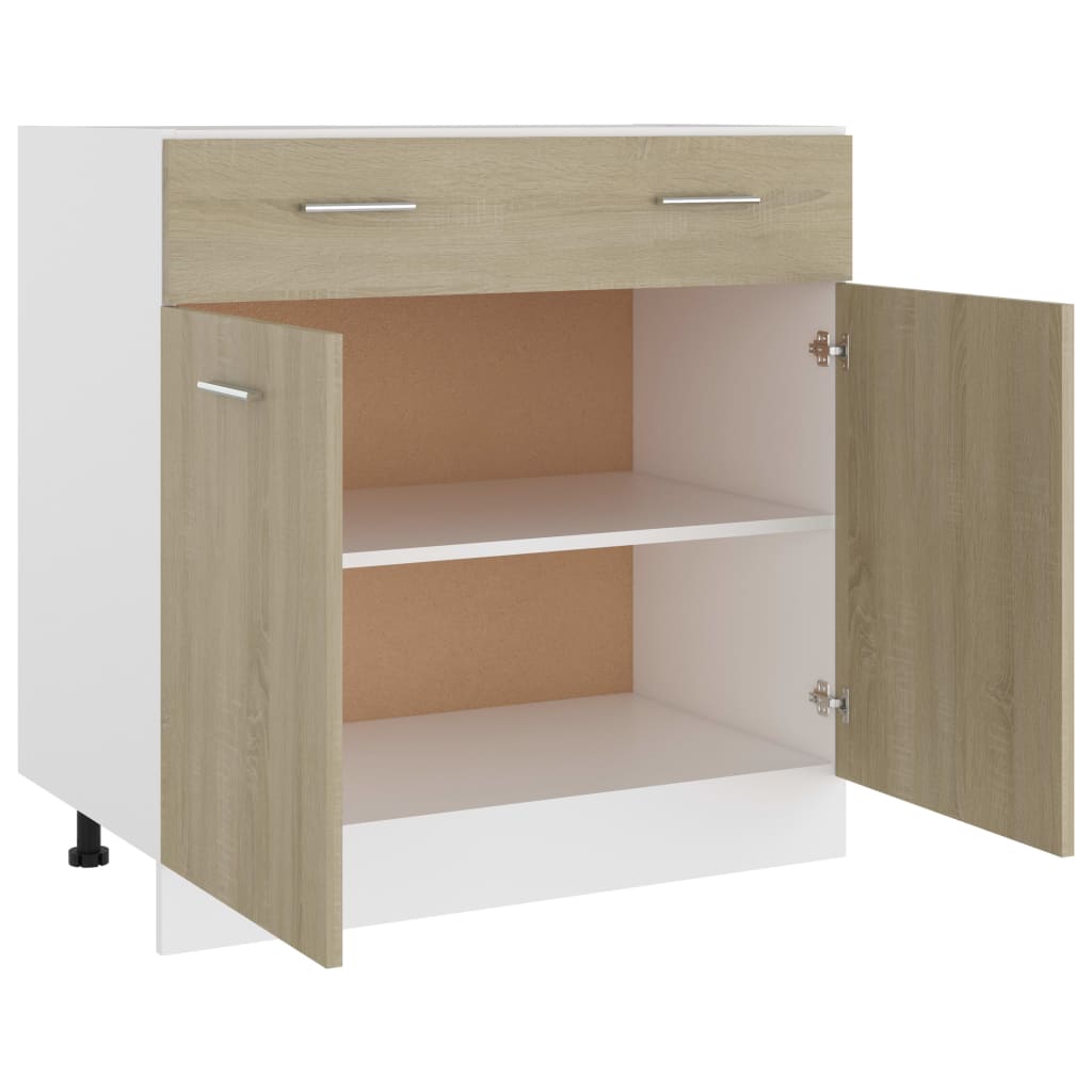 Ντουλάπι με Συρτάρι Sonoma Δρυς 80x46x81,5 εκ. Επεξ. Ξύλο