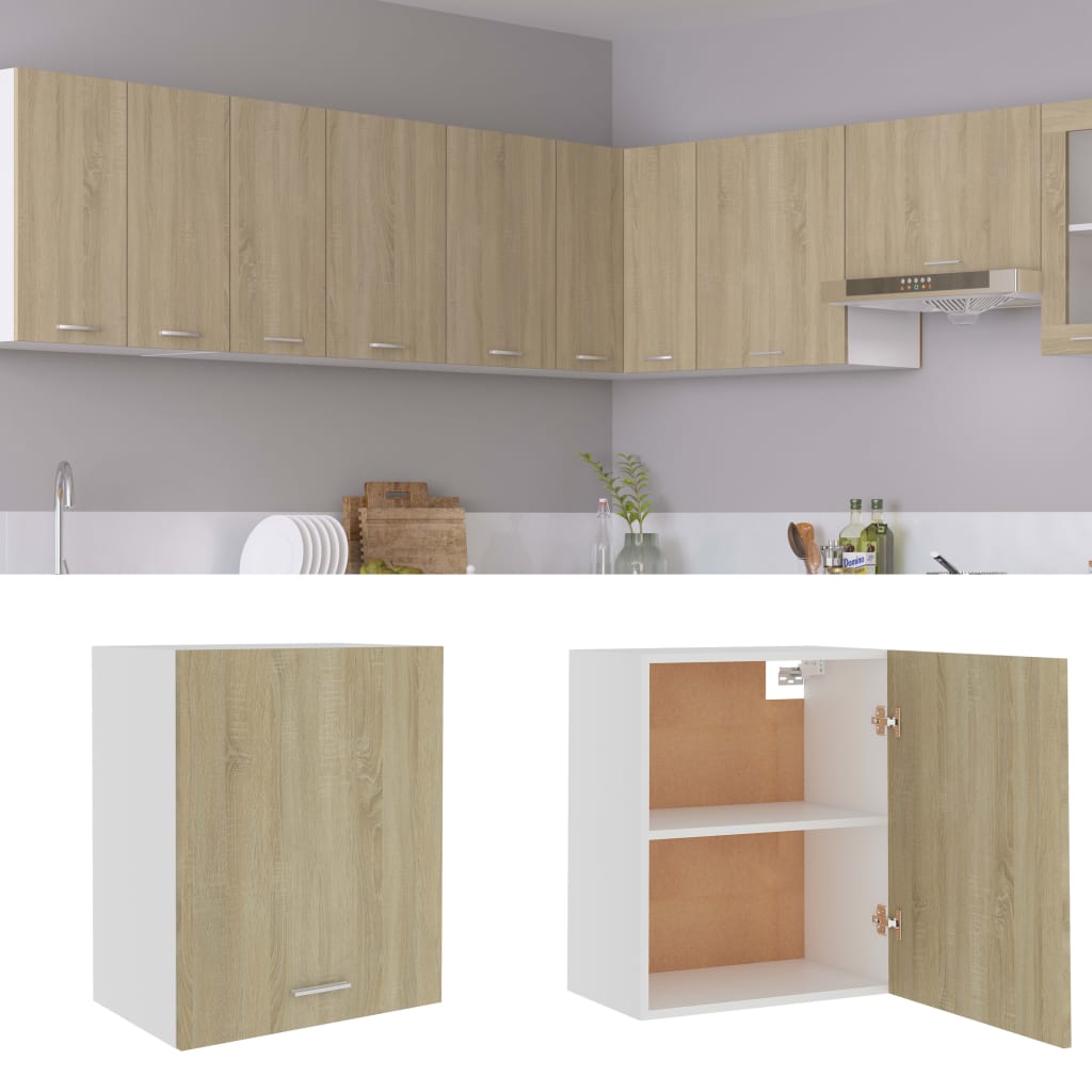 Ντουλάπι Κρεμαστό Sonoma Δρυς 50x31x60 εκ. από από Επεξ. Ξύλο - Pakobazaar