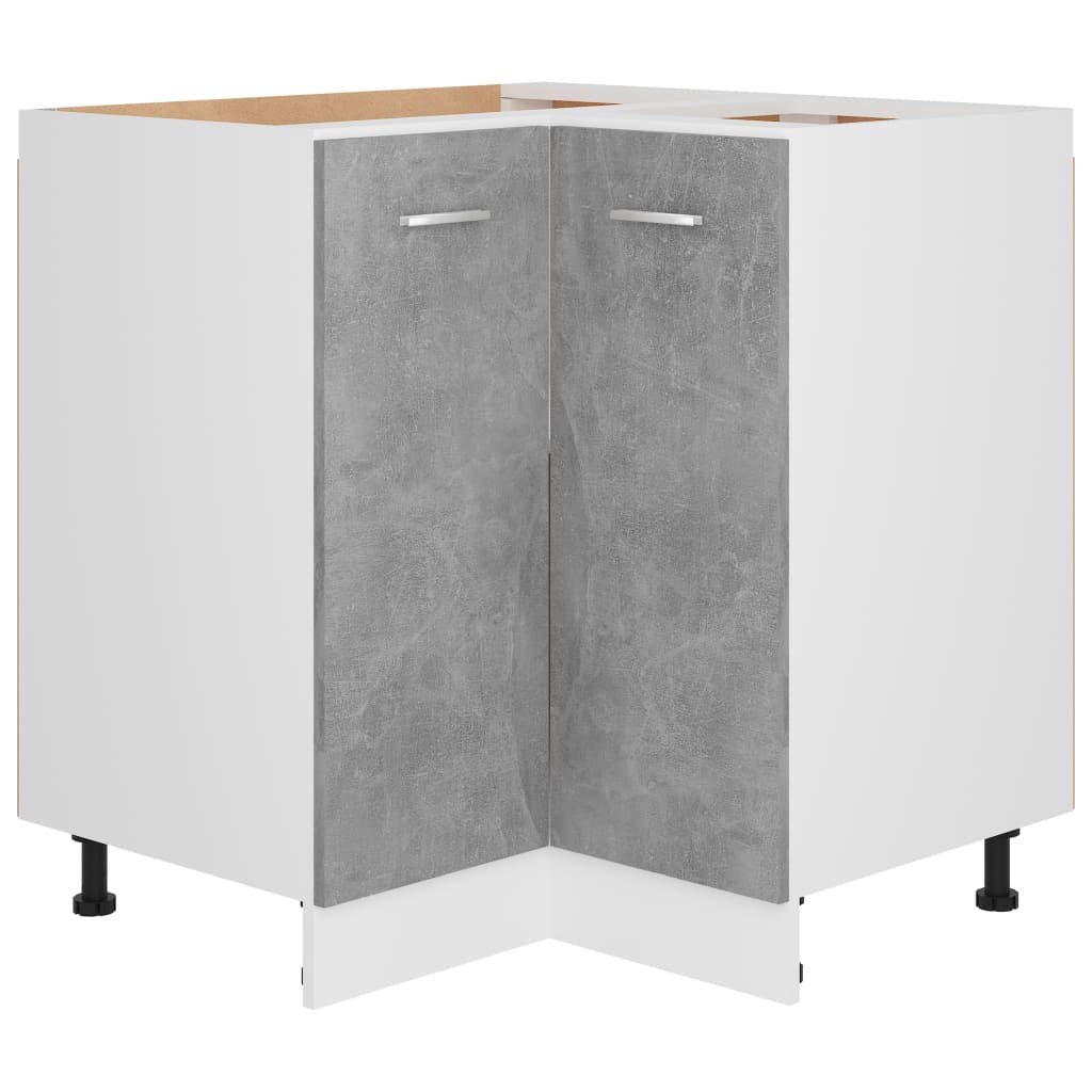 Γωνιακό Ντουλάπι "Lyon" Γκρι Σκυρόδεμα 75,5x75,5x81,5 εκ. από Τεχνητό Ξύλο