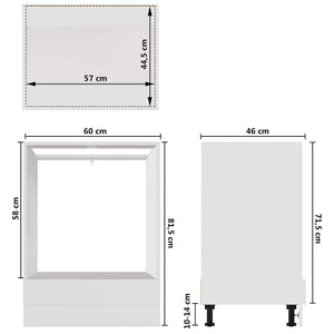 Ντουλάπι Φούρνου "Riga" Λευκό 60x46x81,5 εκ. από Τεχνητό Ξύλο