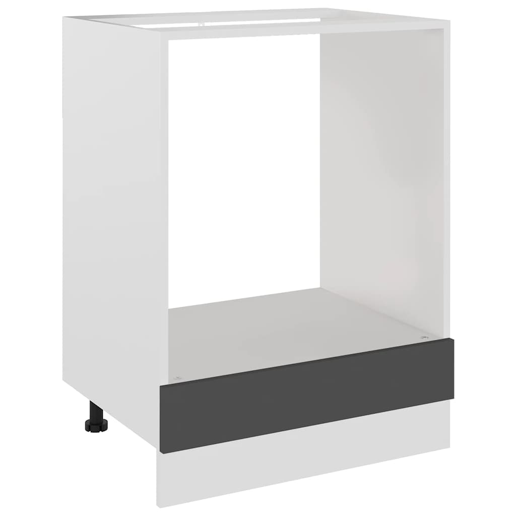 Ντουλάπι για Φούρνο Lyon Γκρι 60x46x81,5 εκ. Μοριοσανίδα
