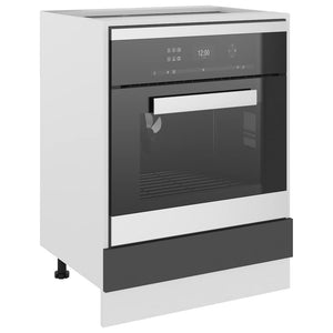 Ντουλάπι για Φούρνο Lyon Γκρι 60x46x81,5 εκ. Μοριοσανίδα