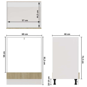 Ντουλάπι Φούρνου "Riga" Sonoma Δρυς 60x46x81,5 εκ. από Τεχνητό Ξύλο