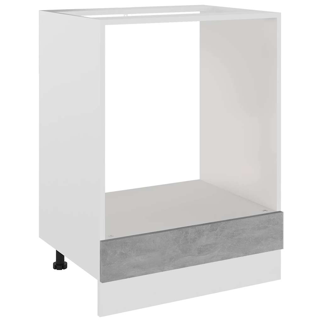 Ντουλάπι Φούρνου "Riga" Γκρι Σκυρόδεμα 60x46x81,5 εκ. από Τεχνητό Ξύλο