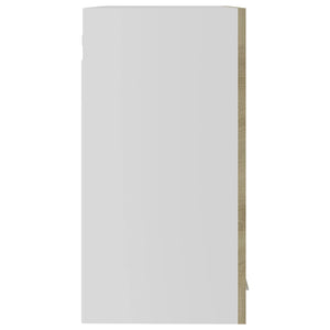 Κρεμαστό Γυάλινο Ντουλάπι "Lyon" Ξύλο Sonoma Δρυς 60x31x60 εκ. από Τεχνητό Ξύλο