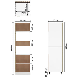 Ντουλάπι Ψυγείου Sonoma Δρυς 60x57x207 εκ. Επεξ. Ξύλο