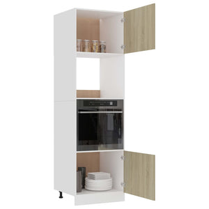 Ντουλάπι Φούρνου Μικροκυμάτων Sonoma Δρυς 60x57x207εκ Επεξ Ξύλο