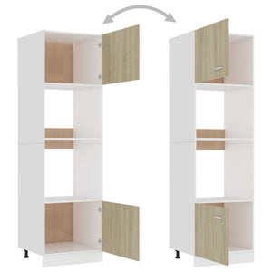 Ντουλάπι Φούρνου Μικροκυμάτων Sonoma Δρυς 60x57x207εκ Επεξ Ξύλο