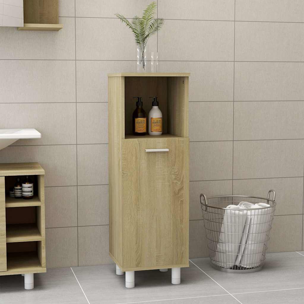 Στήλη Μπάνιου Sonoma Δρυς 30 x 30 x 95 εκ. από Επεξ. Ξύλο