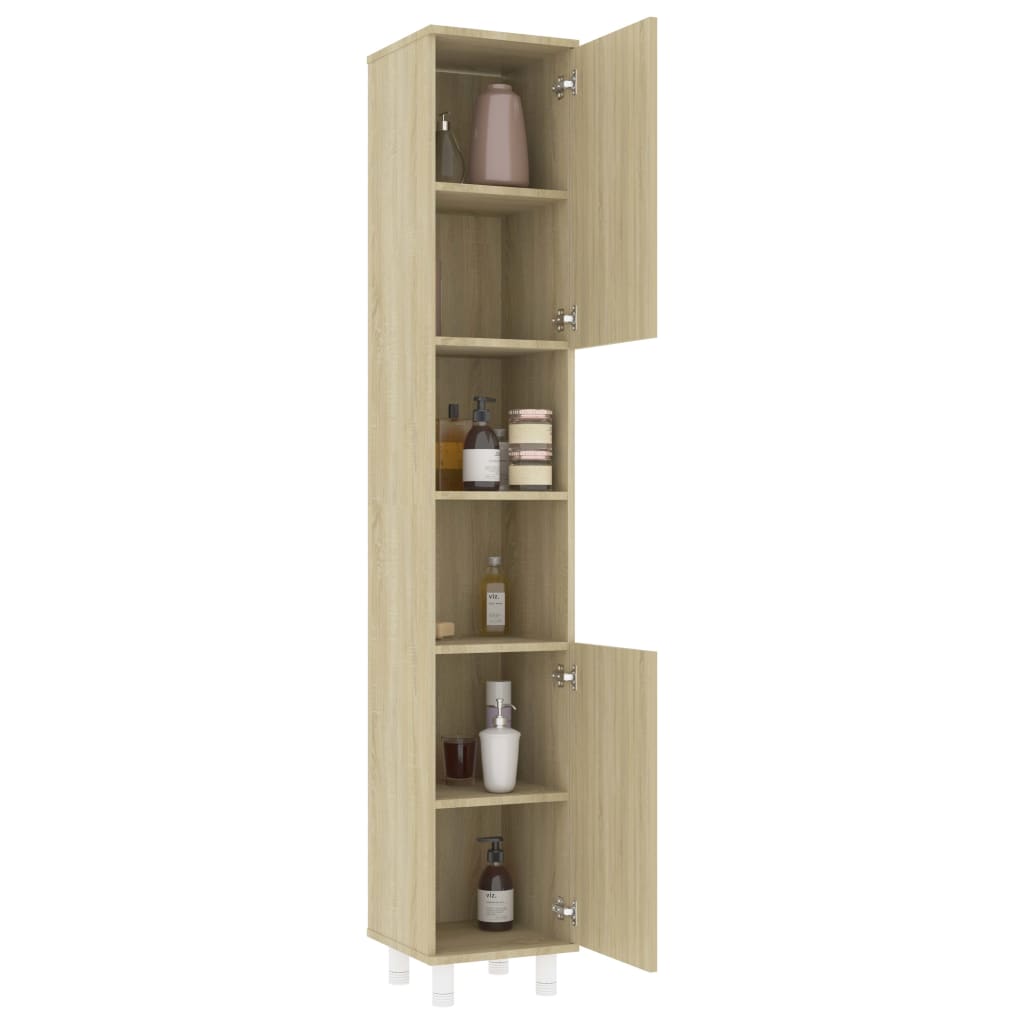 Στήλη Μπάνιου Sonoma Δρυς 30 x 30 x 179 εκ. από Επεξ. Ξύλο - Pakobazaar