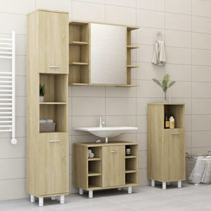 Στήλη Μπάνιου Sonoma Δρυς 30 x 30 x 179 εκ. από Επεξ. Ξύλο - Pakobazaar