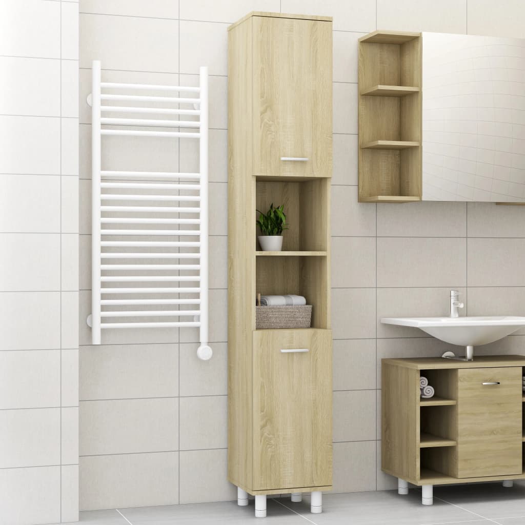 Στήλη Μπάνιου Sonoma Δρυς 30 x 30 x 179 εκ. από Επεξ. Ξύλο - Pakobazaar