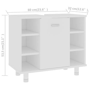 Ντουλάπι Νιπτήρα Λευκό 60 x 32 x 53,5 εκ. Επεξ. Ξύλο - Pakobazaar