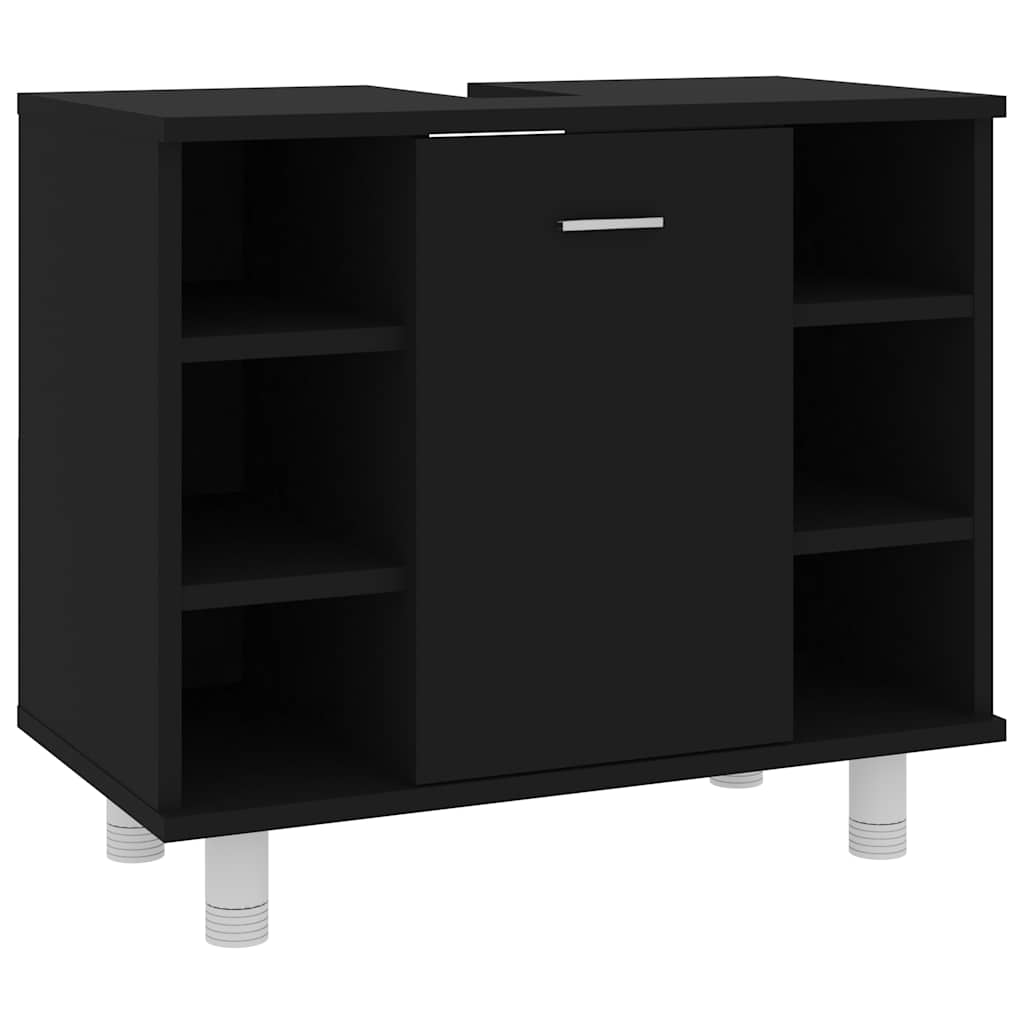 Ντουλάπι Νιπτήρα Μαύρο 60 x 32 x 53,5 εκ. Επεξ. Ξύλο