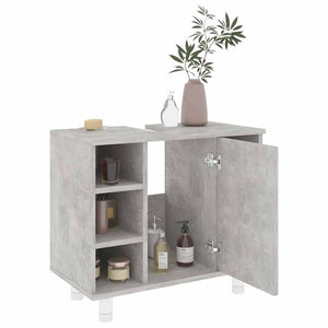 Ντουλάπι Νιπτήρα Γκρι Σκυροδέματος 60x32x53,5 εκ. Μοριοσανίδα