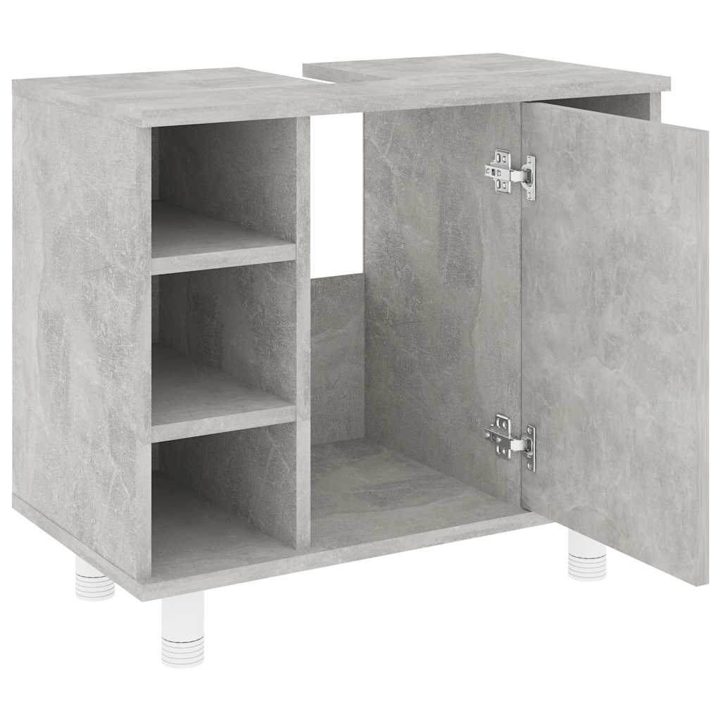 Ντουλάπι Νιπτήρα Γκρι Σκυροδέματος 60x32x53,5 εκ. Μοριοσανίδα