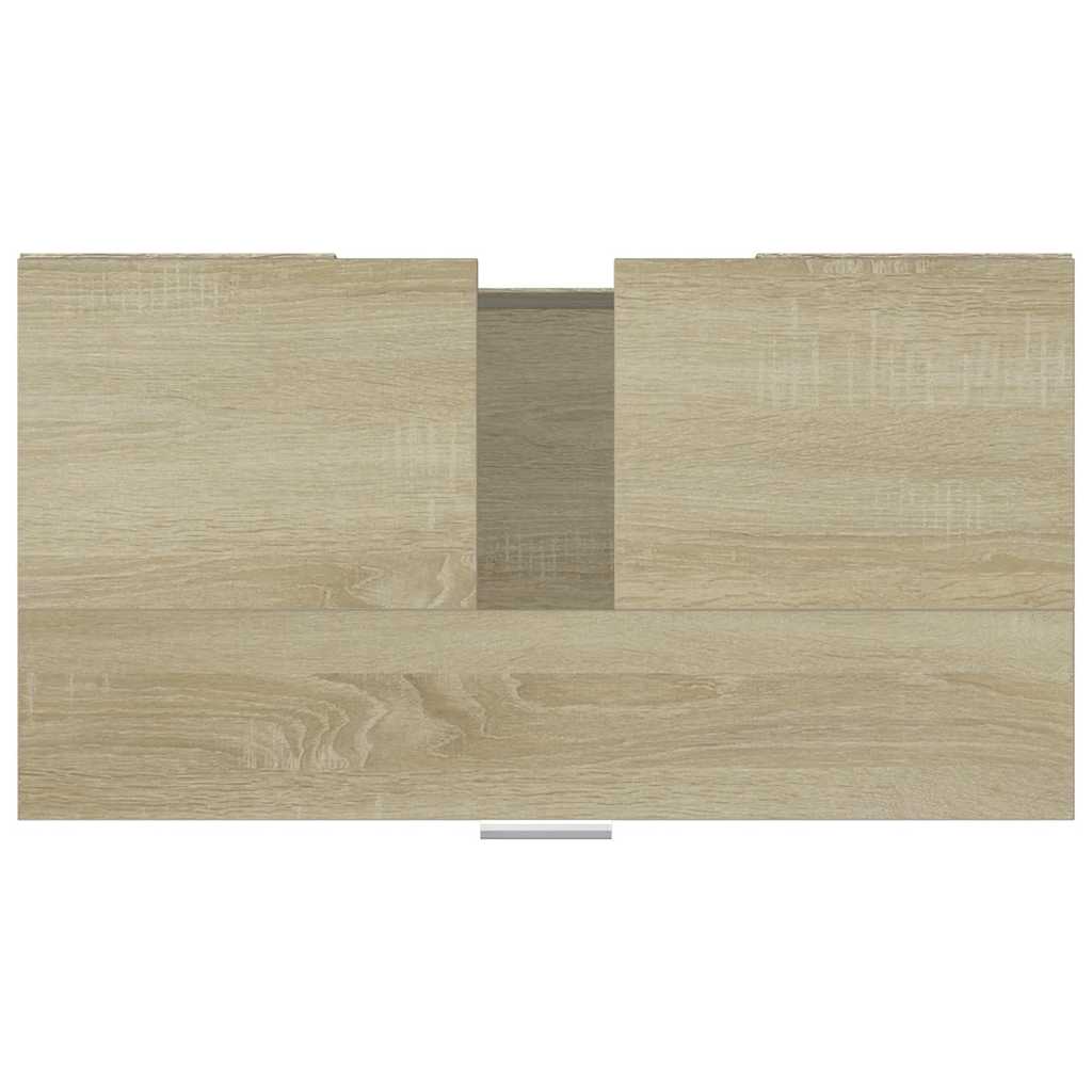 Ντουλάπι Νιπτήρα Λευκό/Sonoma Δρυς 60x32x53,5 εκ. Μοριοσανίδα