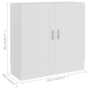 Βιβλιοθήκη Λευκή 82,5 x 30,5 x 80 εκ. Επεξεργασμένο Ξύλο - Pakobazaar