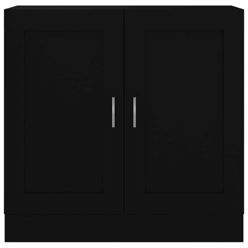 Βιβλιοθήκη Μαύρη 82,5 x 30,5 x 80 εκ. Επεξ. Ξύλο