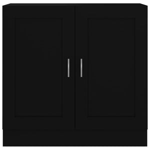 Βιβλιοθήκη Μαύρη 82,5 x 30,5 x 80 εκ. Επεξ. Ξύλο