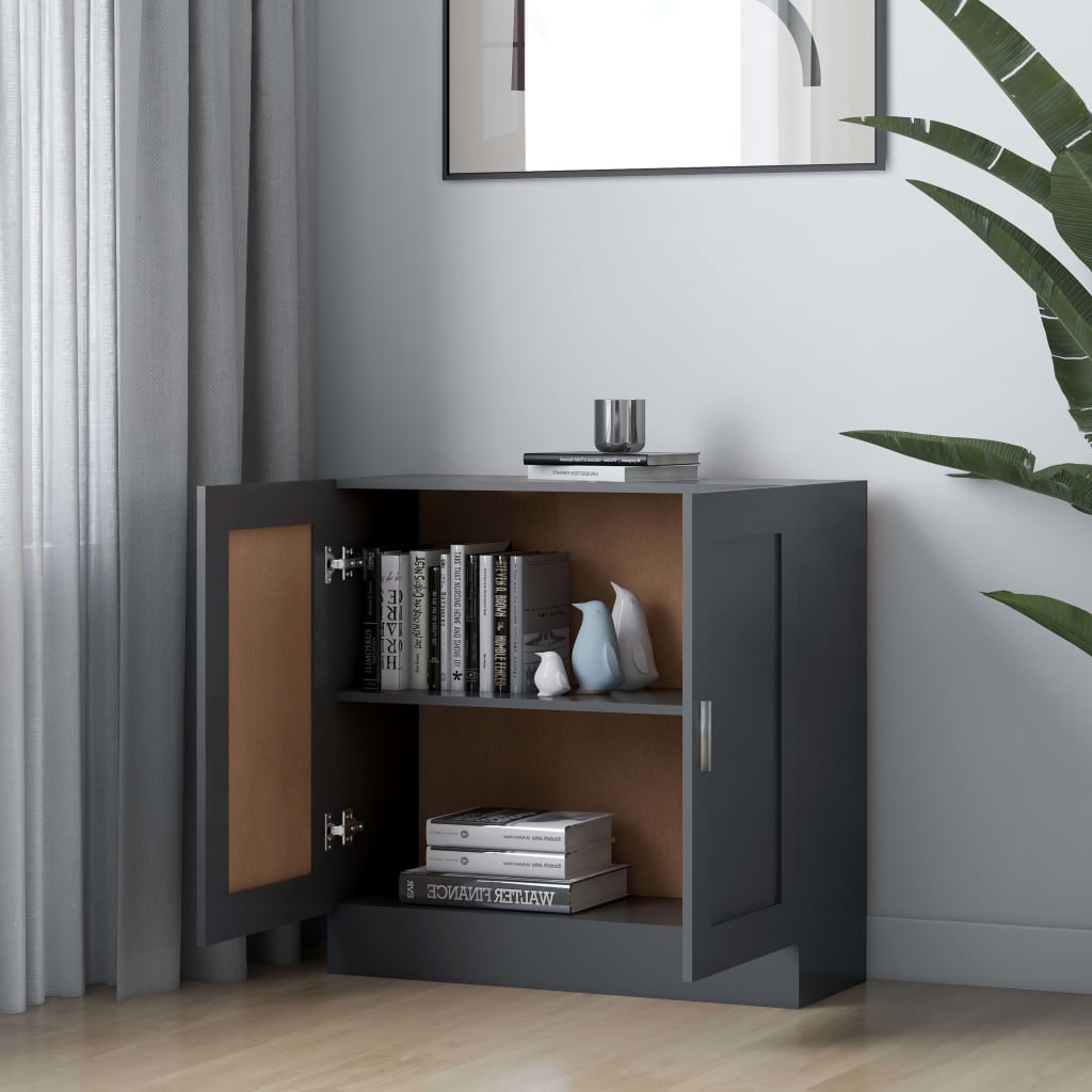 Βιβλιοθήκη Γκρι 82,5 x 30,5 x 80 εκ. Μοριοσανίδα