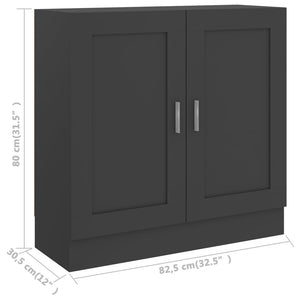 Βιβλιοθήκη Γκρι 82,5 x 30,5 x 80 εκ. Μοριοσανίδα