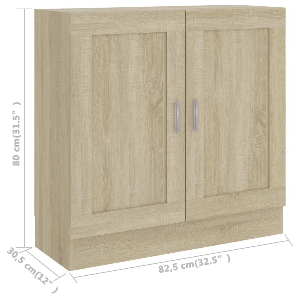 Βιβλιοθήκη Χρώμα Sonoma Δρυς 82,5 x 30,5 x 80 εκ. Επεξ. Ξύλο - Pakobazaar