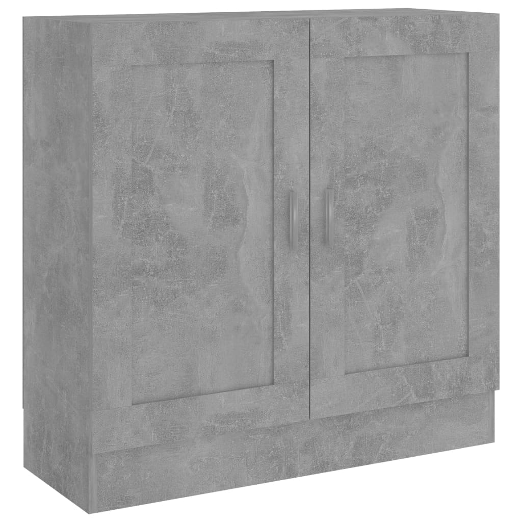 Βιβλιοθήκη Γκρι του Σκυροδέματος 82,5x30,5x80 εκ. Επεξ. Ξύλο - Pakobazaar