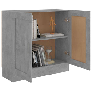 Βιβλιοθήκη Γκρι του Σκυροδέματος 82,5x30,5x80 εκ. Επεξ. Ξύλο - Pakobazaar