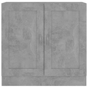 Βιβλιοθήκη Γκρι του Σκυροδέματος 82,5x30,5x80 εκ. Επεξ. Ξύλο - Pakobazaar