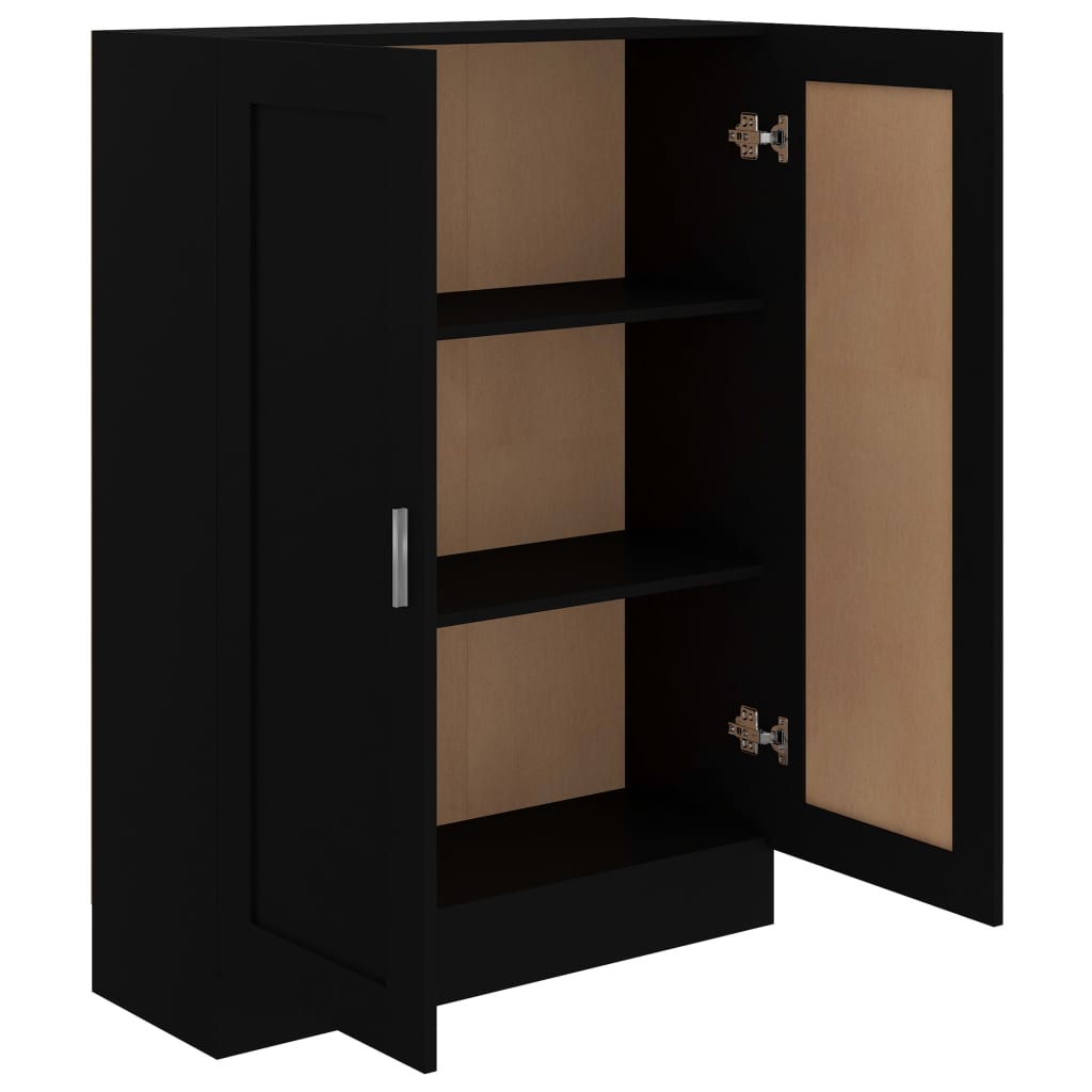 Βιβλιοθήκη Μαύρη 82,5 x 30,5 x 115 εκ. Επεξ. Ξύλο - Pakobazaar