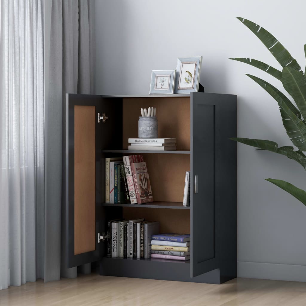 Βιβλιοθήκη Γκρι 82,5 x 30,5 x 115 εκ. Μοριοσανίδα