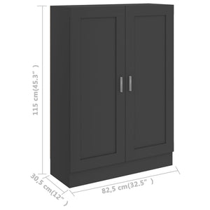 Βιβλιοθήκη Γκρι 82,5 x 30,5 x 115 εκ. Μοριοσανίδα