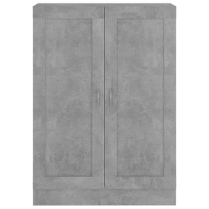 Βιβλιοθήκη Γκρι του Σκυροδέματος 82,5x30,5x115 εκ. Επεξ. Ξύλο - Pakobazaar