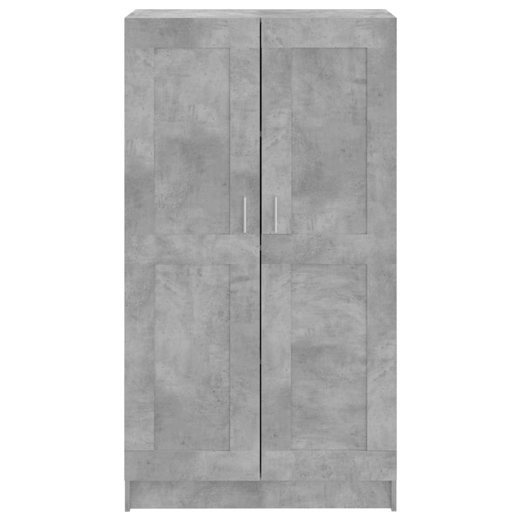 Βιβλιοθήκη Γκρι του Σκυροδέματος 82,5x30,5x150 εκ. Επεξ. Ξύλο