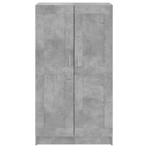 Βιβλιοθήκη Γκρι του Σκυροδέματος 82,5x30,5x150 εκ. Επεξ. Ξύλο
