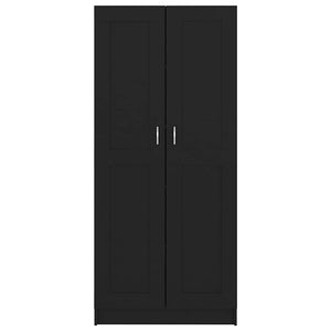 Βιβλιοθήκη Μαύρη 82,5 x 30,5 x 185,5 εκ. Επεξ. Ξύλο