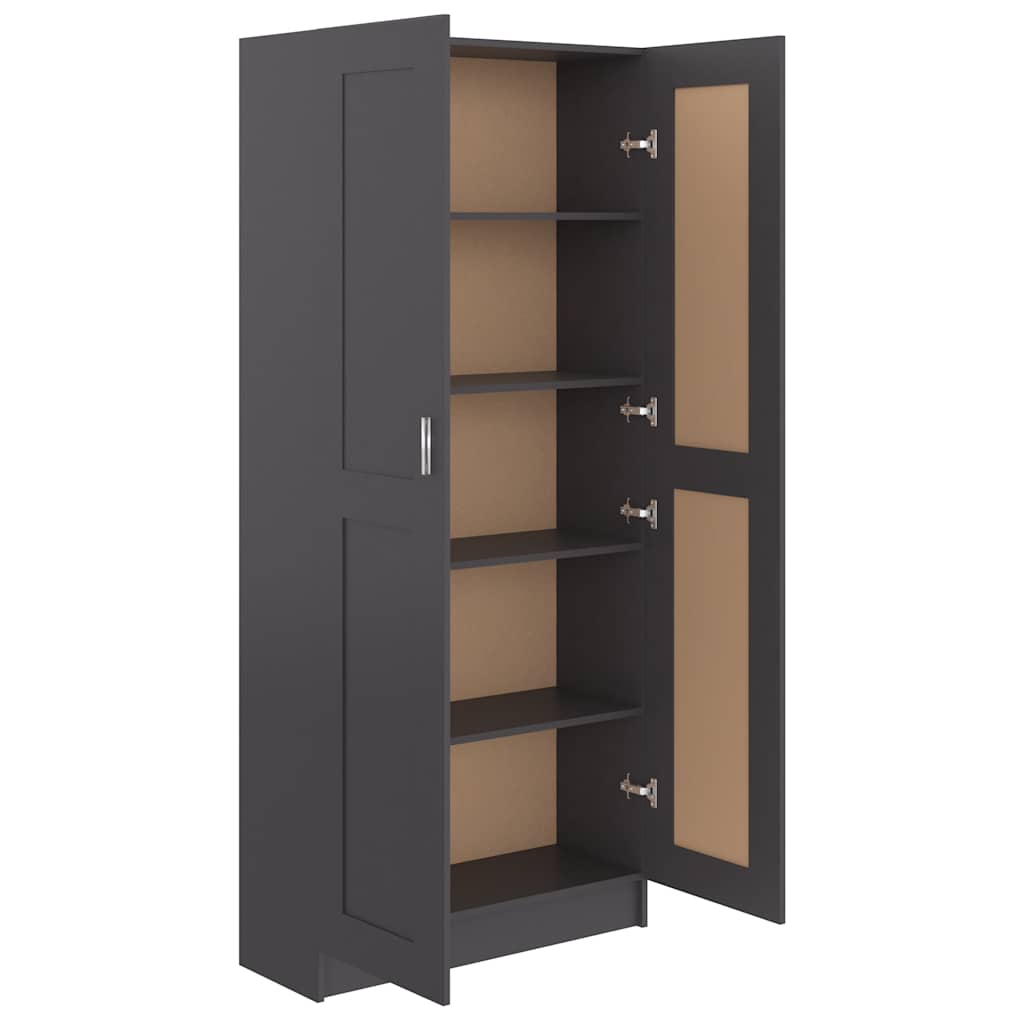Βιβλιοθήκη Γκρι 82,5 x 30,5 x 185,5 εκ. Μοριοσανίδα - Pakobazaar
