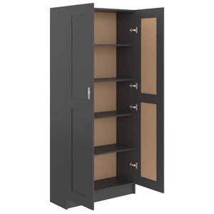 Βιβλιοθήκη Γκρι 82,5 x 30,5 x 185,5 εκ. Μοριοσανίδα - Pakobazaar